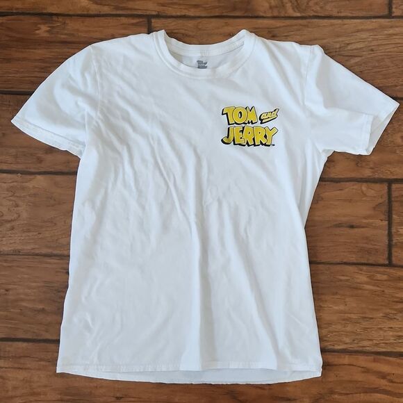 Tom and Jerry men's medium white short sleeve t-shirt TM TEC - Picture 2 of 4